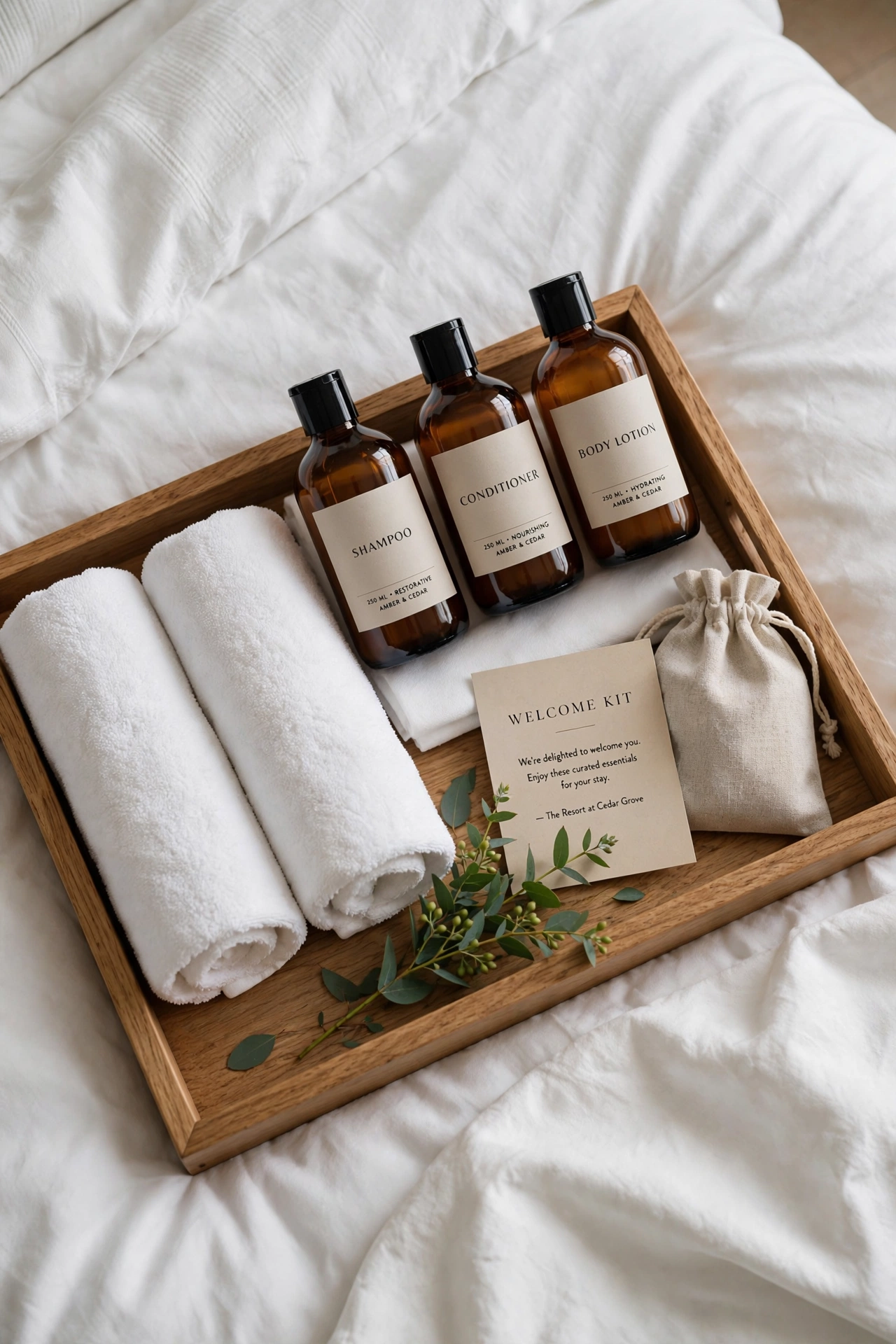 Thoughtful Hospitality Trays and Welcome Kits