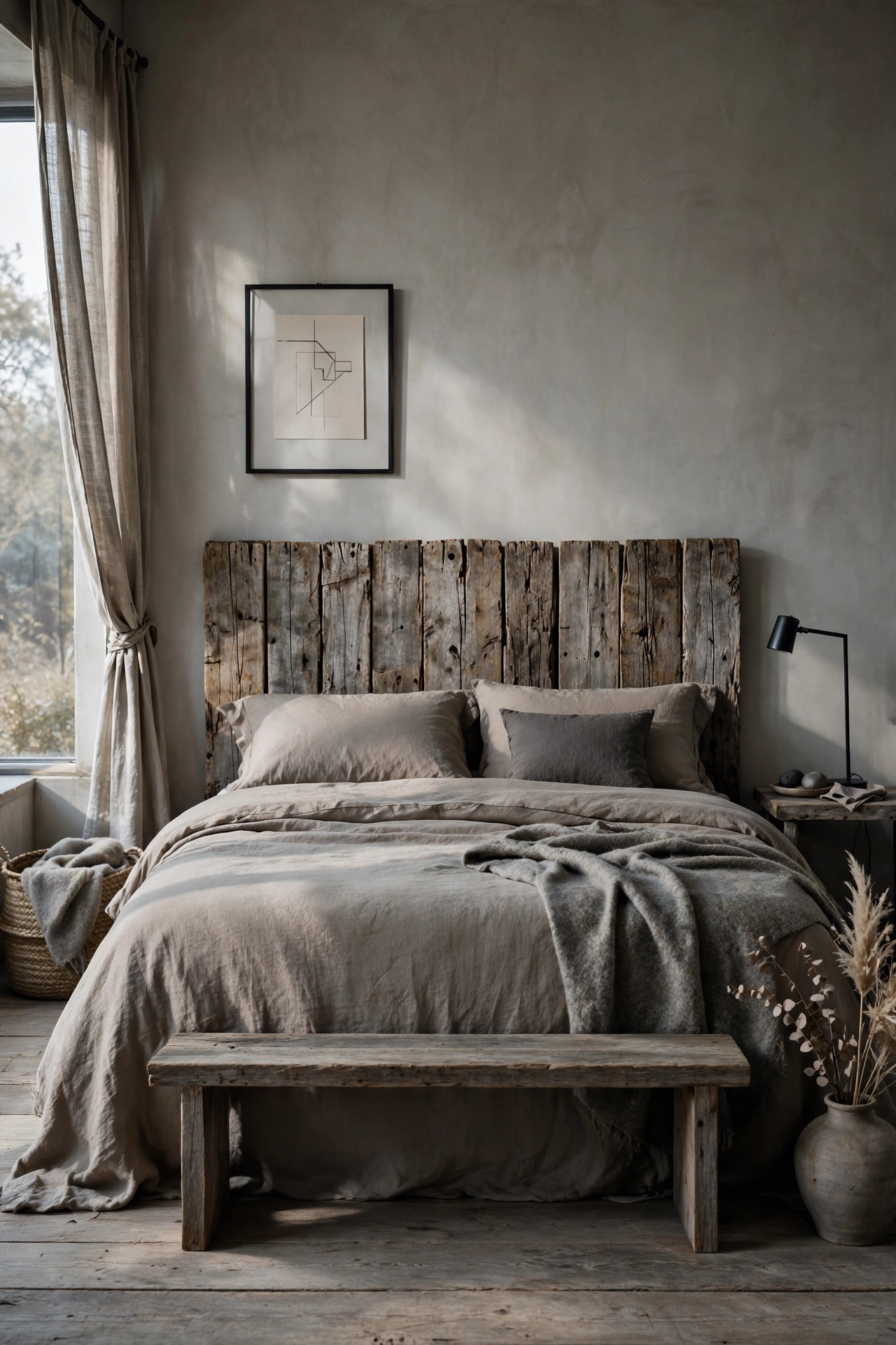 Taupe and Reclaimed Wood Retreat