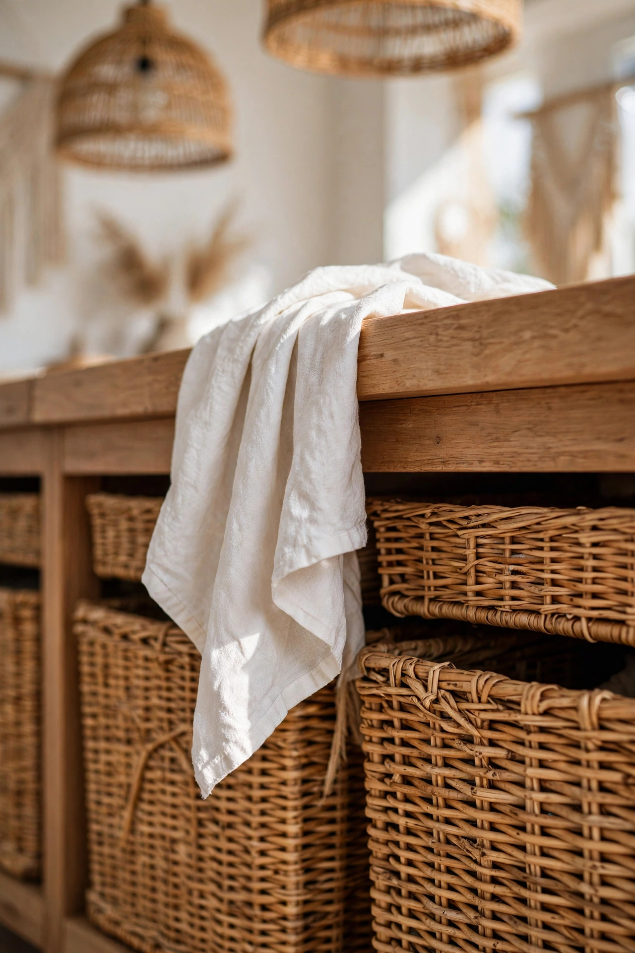Layer in Woven Natural Textures