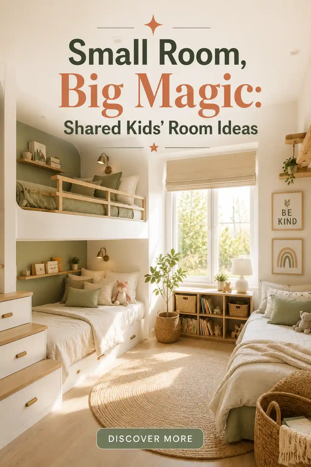 11 Clever Ways to Design Shared Kids' Bedrooms in Small Spaces