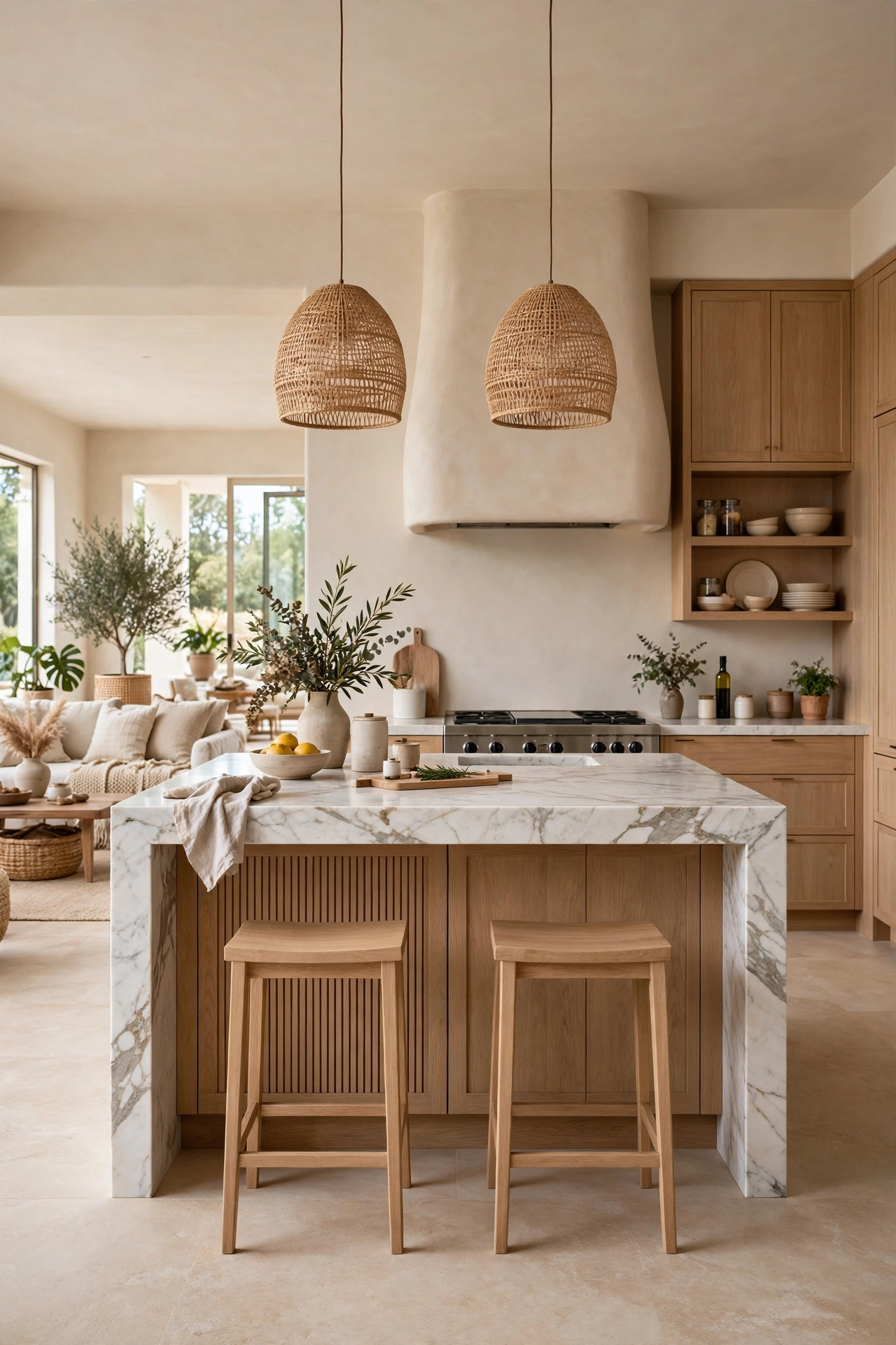 Designing Statement Islands with Mixed Materials
