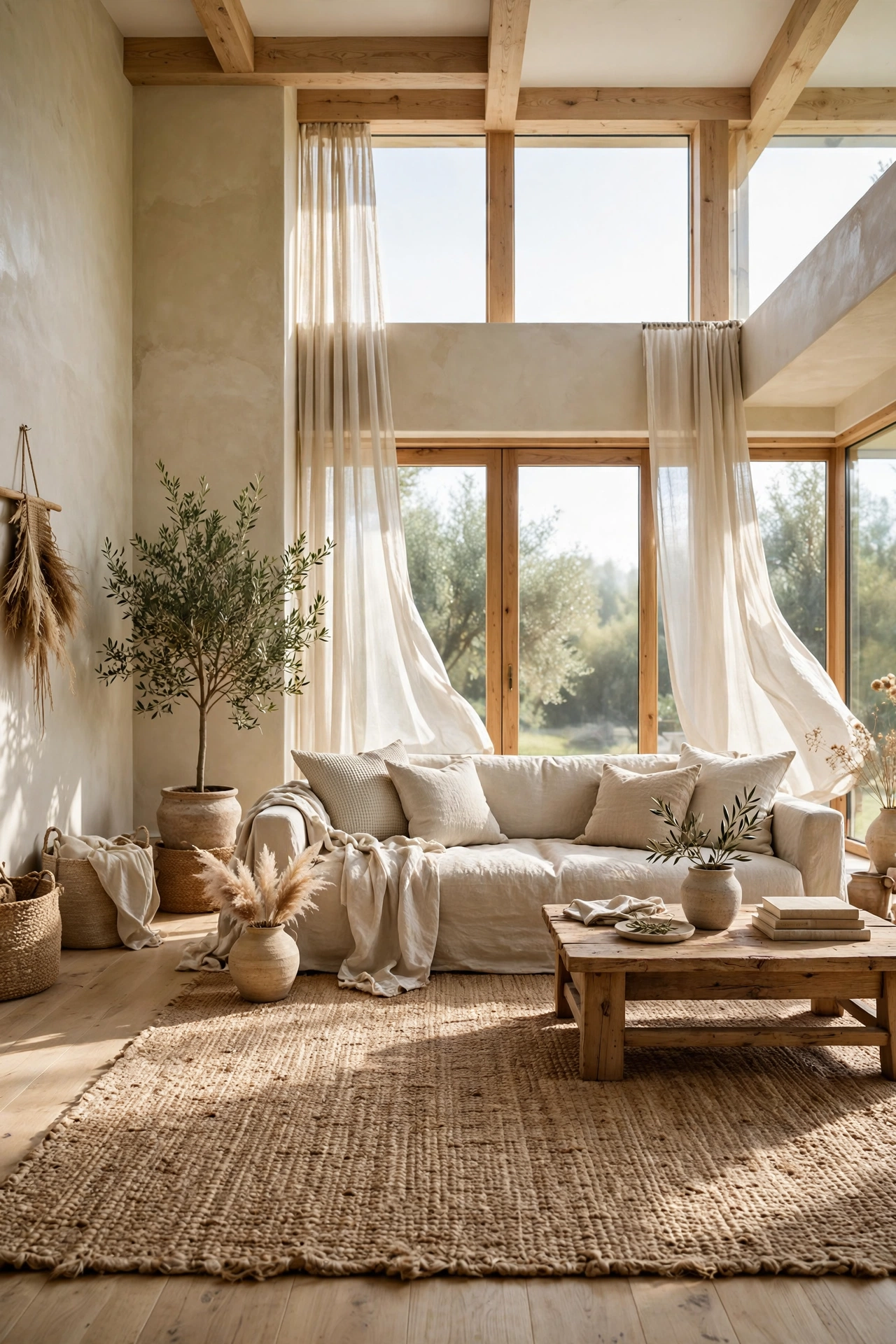 Organic Textures with Raw Linen and Jute