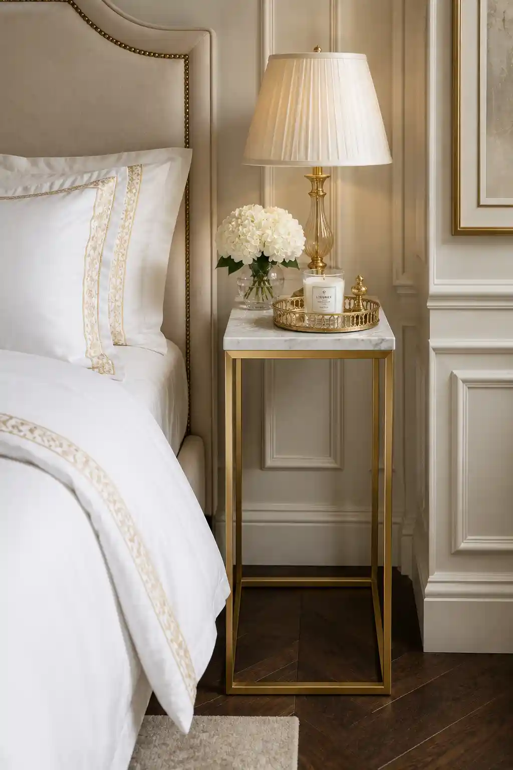 Luxe Carrara Marble Slim Table