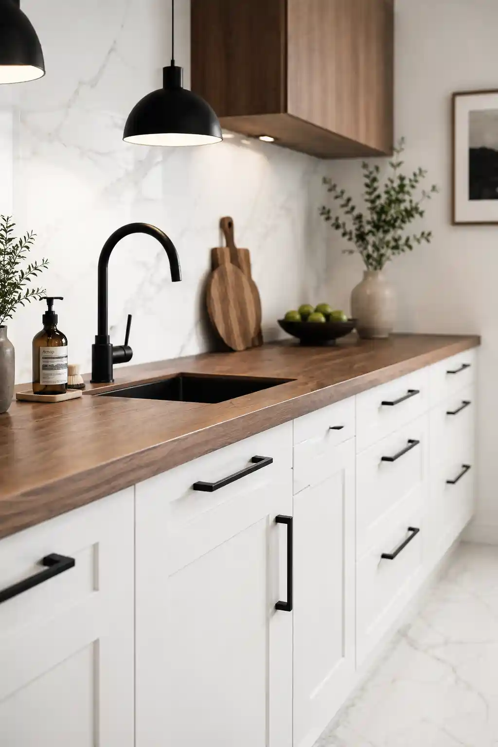 High-Contrast Accents with Matte Black