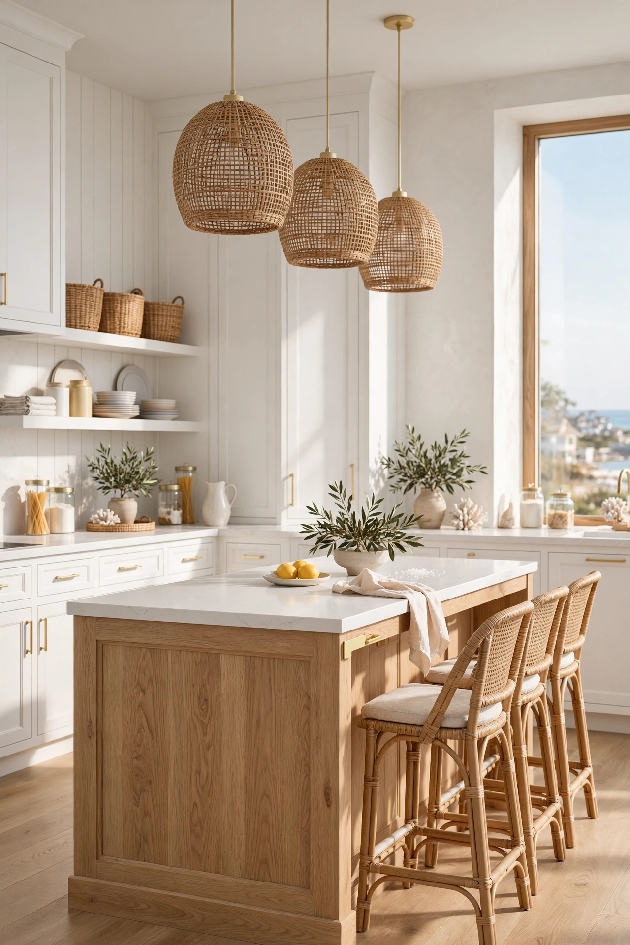 Airy White and Light Oak Fusion