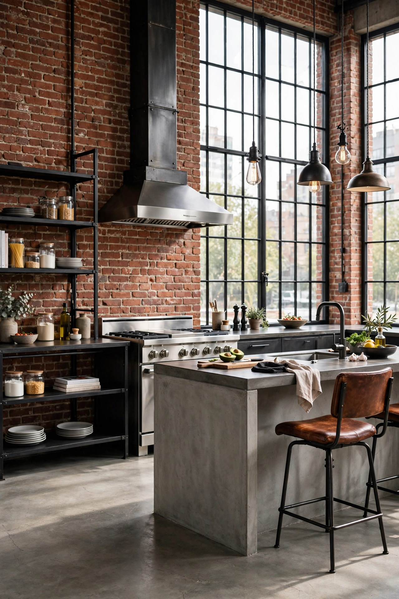 Industrial Loft Vibes with Raw Materials
