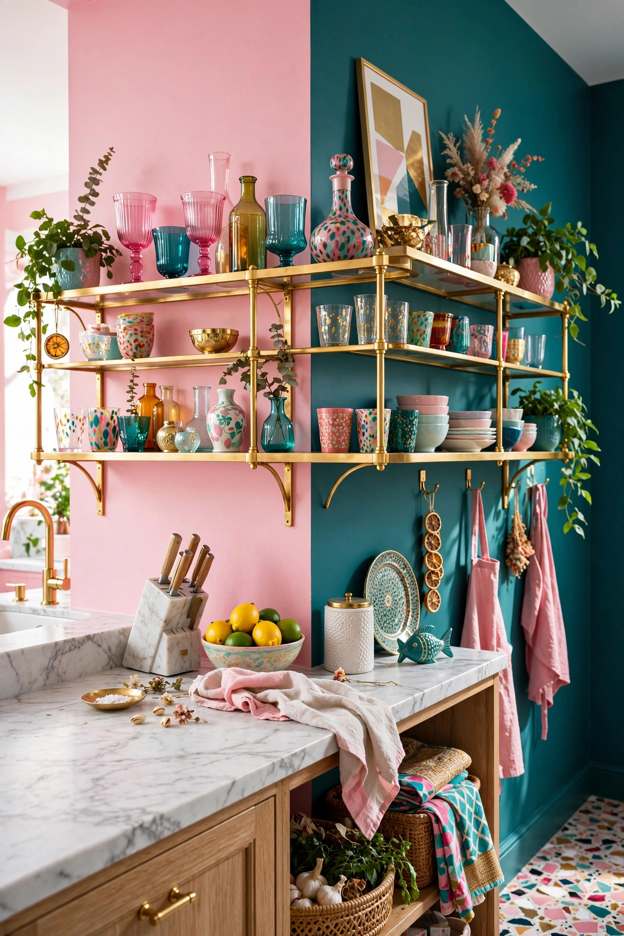 Peppermint Pink and Teal