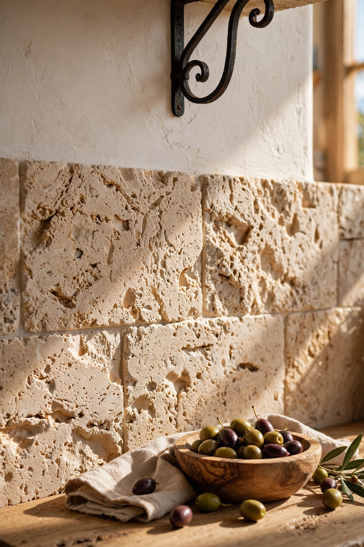 Sandy Travertine for Organic Warmth