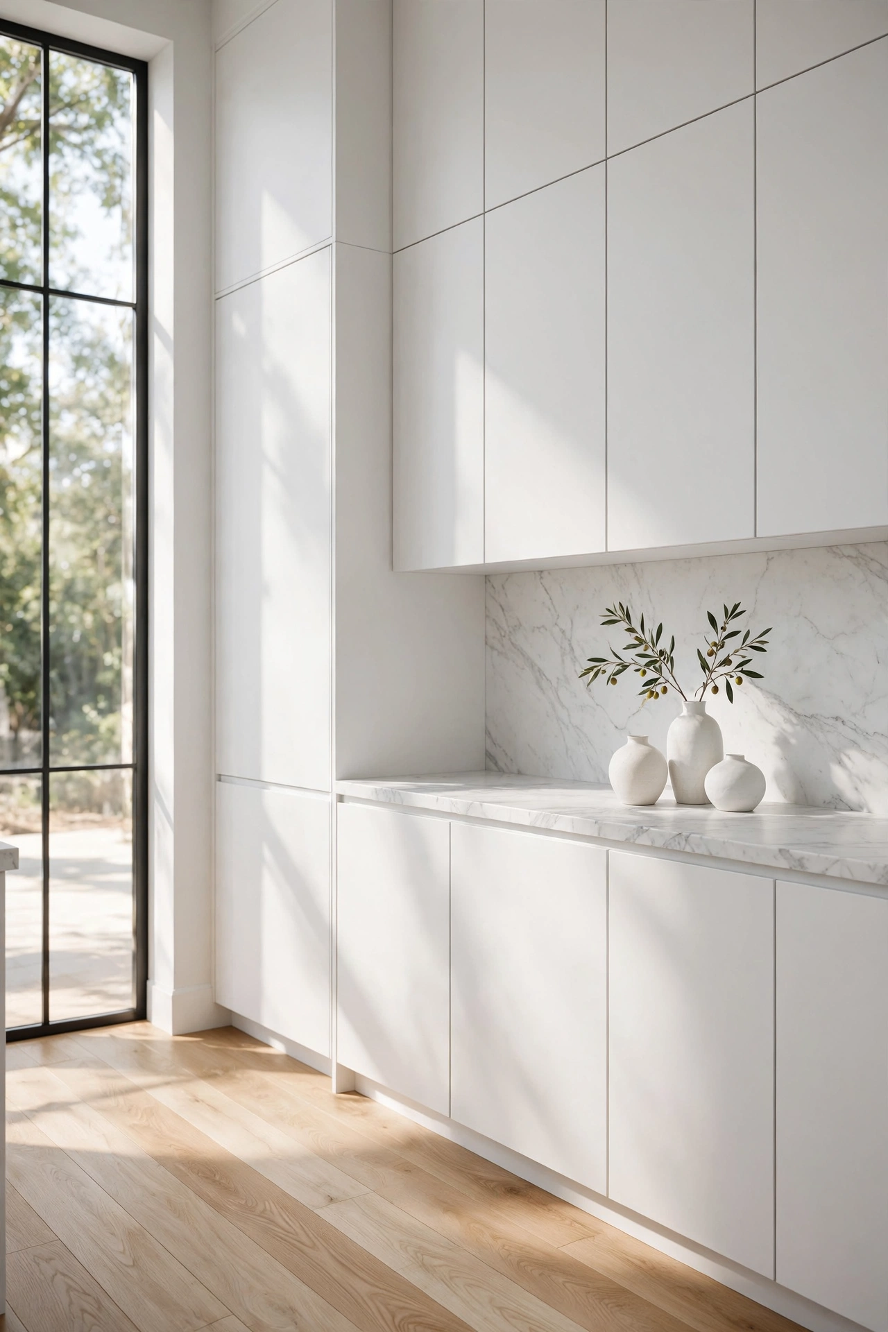 The Timeless Appeal of an All-White Minimalist Kitchen