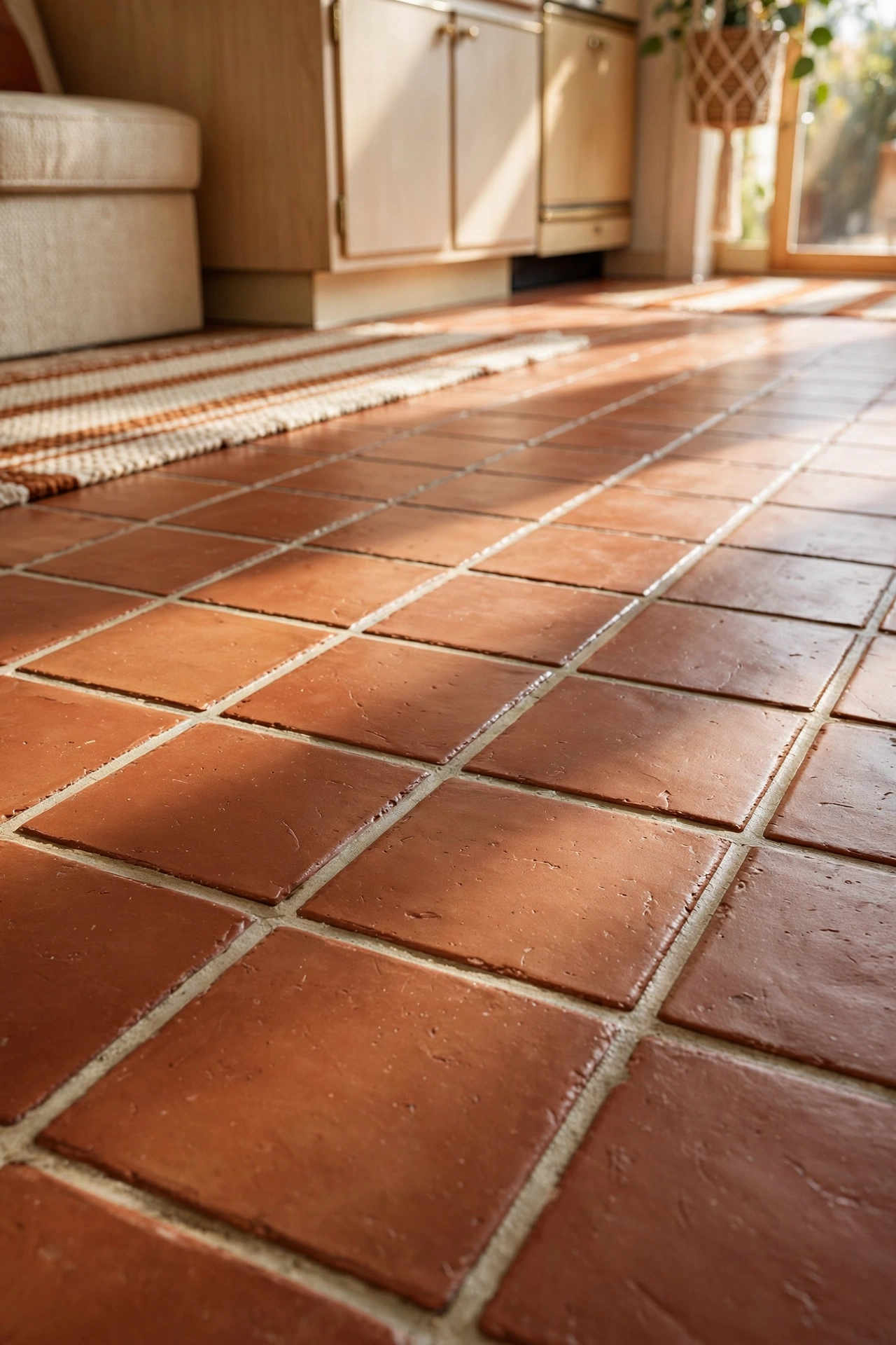 Introduce Terracotta or Checkerboard Floors