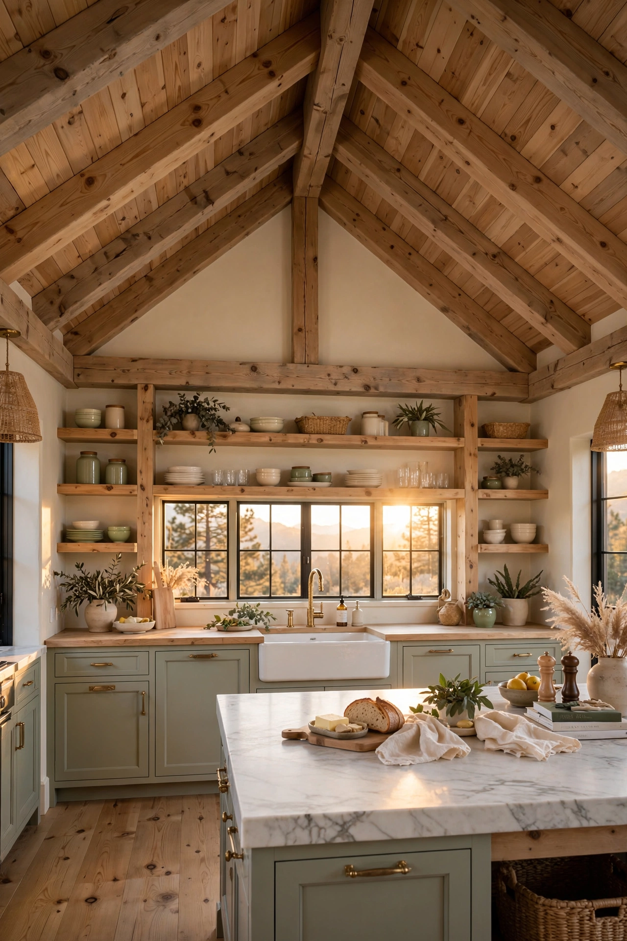 Refined Cabin and Vaulted Wood